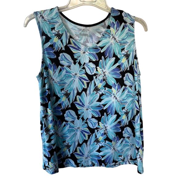 Talbots Tops - Talbots knit Floral tank top size 1X